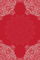 Beautiful mandala card. Wedding, invitation elegant card. Vector illustration.  Vintage background.  Eps 10.