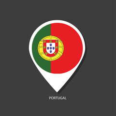 Portugal flag Vector marker with flags.	