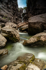 waterfall in the mountains