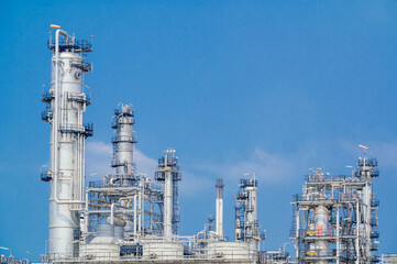 Industrial zone,The equipment of oil refining,Close-up of industrial pipelines of an oil-refinery plant,Detail of oil pipeline with valves in large oil refinery.