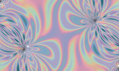 Beautiful abstract flower for art projects, cards, business, posters. 3D illustration, computer-generated fractal