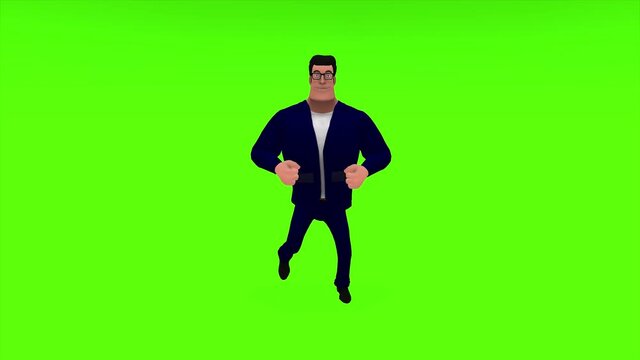 Green Screen Dancing Cartoon Character