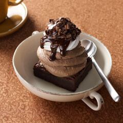 Chocolate brownie with ganache