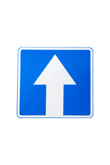 blue road sign forward arrow