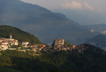 Fototapeta na wymiar View of the hills near the town of Riva del Garda