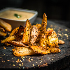 Papas fritas rusticas