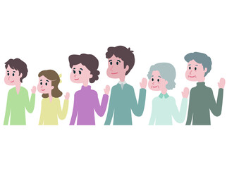 Illustration of a happy family