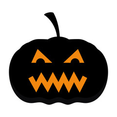 halloween pumpkin cartoon design, happy holiday and scary theme Vector illustration