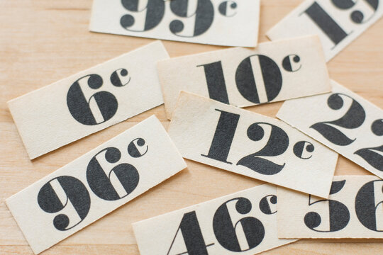Close-up of price tags