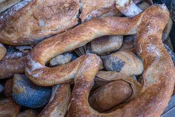 Remnants of old dried bread
