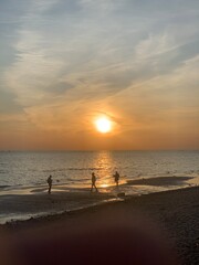 sunset on the beach