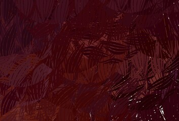 Dark Red vector background with abstract shapes.