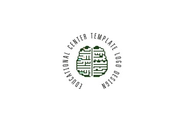 Logo design for educational center, private school, training center - obrazy, fototapety, plakaty