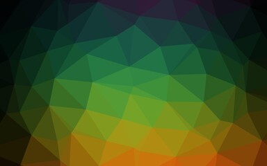 Dark Multicolor, Rainbow vector low poly texture. Colorful illustration in Origami style with gradient.  Textured pattern for background.