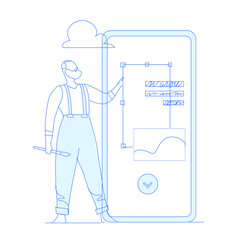 Designer crea l'interfaccia del telephono mobile