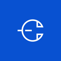 C logo Vector icon illustrations