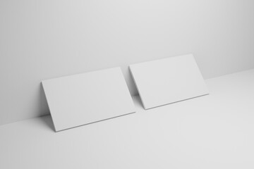 Realistic Branding and identity business cards layout mockup design.