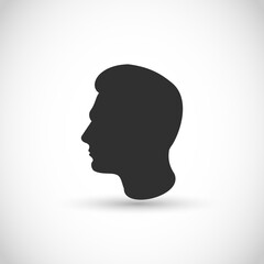 Man head profile vector icon