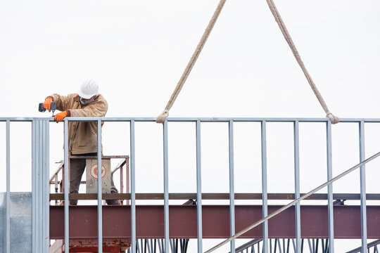 Man working at construction site