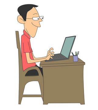 person with laptop