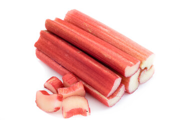 Rhubarb isolated on white background