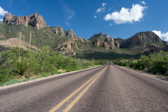 Rocky landscape with empty road