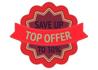 Obraz premium Top Offer Red Vector Icon Design 