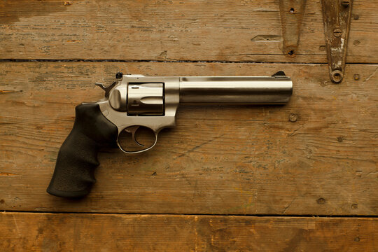 357 Caliber handgun on table