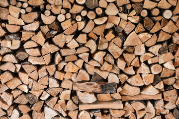 catasta di legna pila di legna legna per fornello legna per stufa ciocchi di legna legname caminetto 