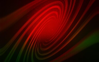 Dark Green, Red vector template with space stars. Shining illustration with sky stars on abstract template. Smart design for your business advert.