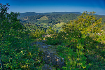 Blick vom Hermannsfelsen in Thüringen