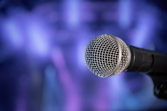 Ball microphone with blur background