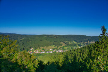 Blick vom Hermannsfelsen in Thüringen