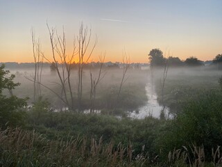 Fototapeta premium sunrise over the river