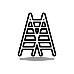 Step ladder Icon Design Vector Template Illustration