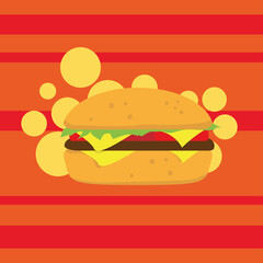 Isolated burger icon. Fast food icon - VEctor