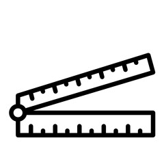 Angle Finder Meter Protractor Gauge Scale Ruler with Moving Blade Concept Vector Icon Design, Measuring and Ruler Symbol on White background 