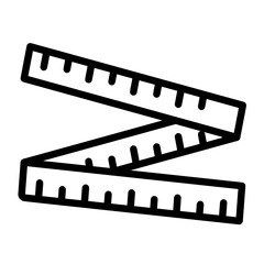 PVC Plastic Inches Tape Concept Vector Icon Design, Measuring and Ruler Symbol on White background 