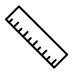 Fototapeta premium Ruler concept vector Icon design, One side Read Measuring Symbol on White background 