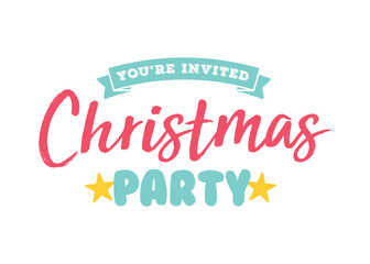 You're Invited to Our Christmas Party Vector Illustration Background