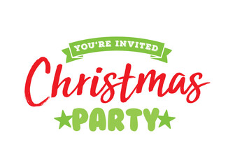 You're Invited to Our Christmas Party Vector Illustration Background