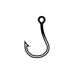 Fishing Hook Icon Design Vector Template Illustration