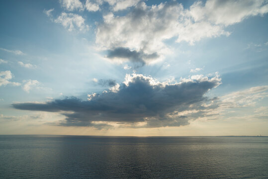 Dramatic cloud formation over Cape Cod Bay