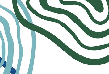Light Blue, Green vector background with curved lines.