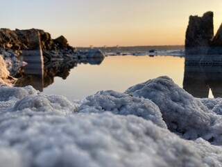 sunrise over the river