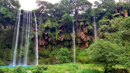 "athum" waterfall in the salalah