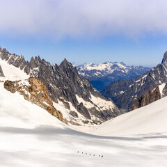 Panorama dal Monte Bianco. Italia