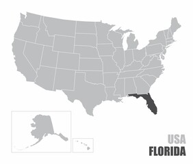 Fototapeta premium USA Florida map