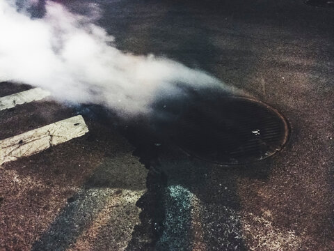 Smoke from manhole in NY