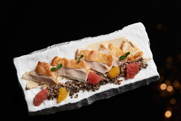 Citrus Chicken & Quinoa Salad. Chicken fillet slices with quinoa